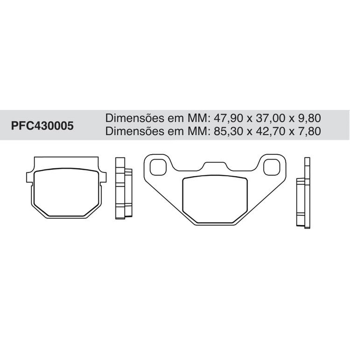 Jogo de Pastilha de Freio Dianteira para Dafra Smart 125 e Suzuki Burgman AN 125 - Cofap - PFC430005 - (1)