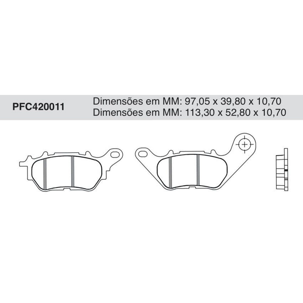 Jogo de Pastilha de Freio Traseira para Yamaha MT-03 e R3 - Cofap - PFC420011 - (1)