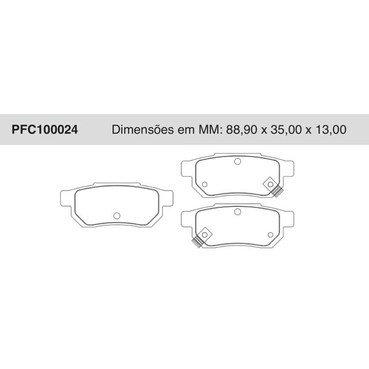 Jogo de Pastilhas de Freio Traseiras Honda City - Cofap - PFC100024 - (1)