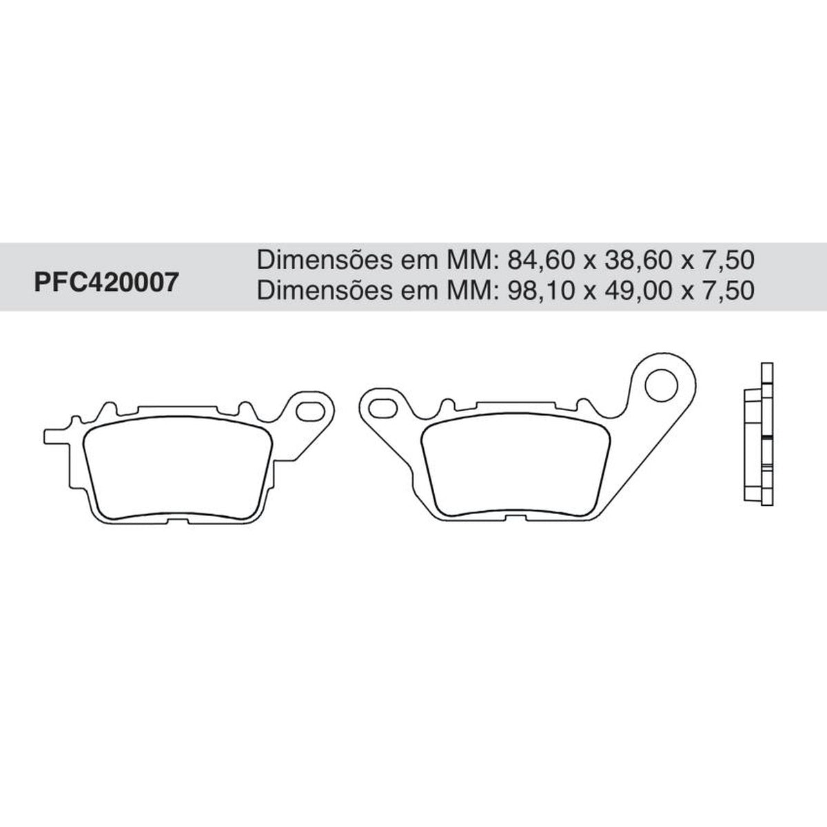 Jogo de Pastilha de Freio Dianteira para Yamaha NMAX 160 - Cofap - PFC420007 - (1)