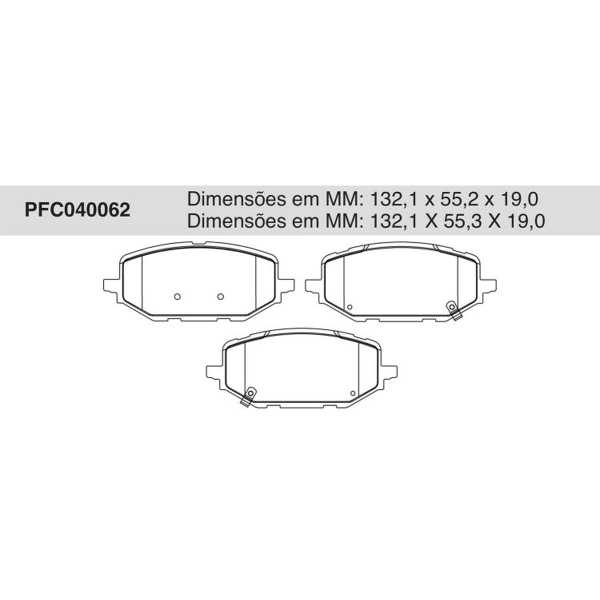 Jogo de Pastilha de Freio Dianteira para Chevrolet Montana e Tracker - Cofap - PFC040062 - (1)