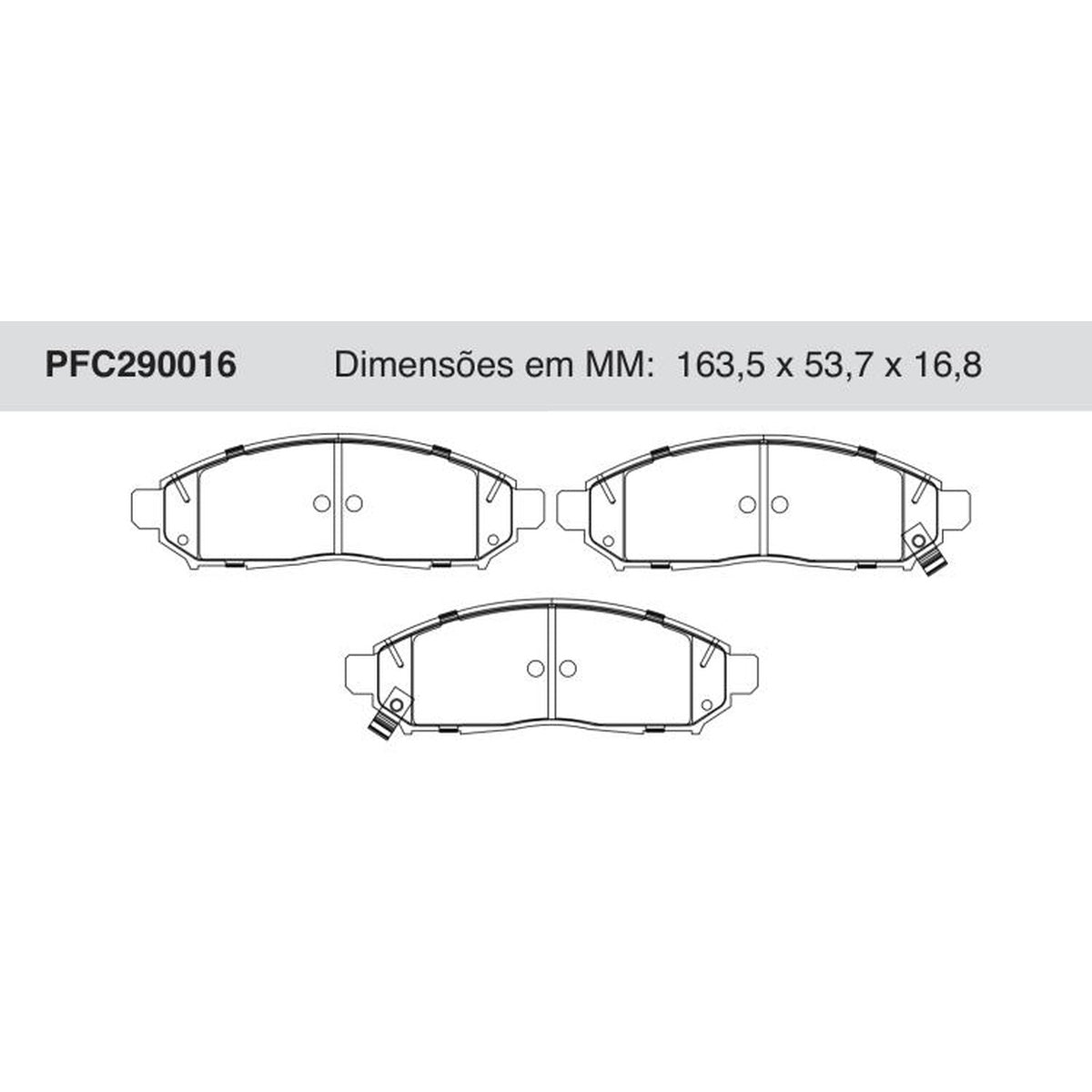 Jogo De Pastilha De Freio Dianteira Cerâmica - Cofap - PFC290016 - (1)