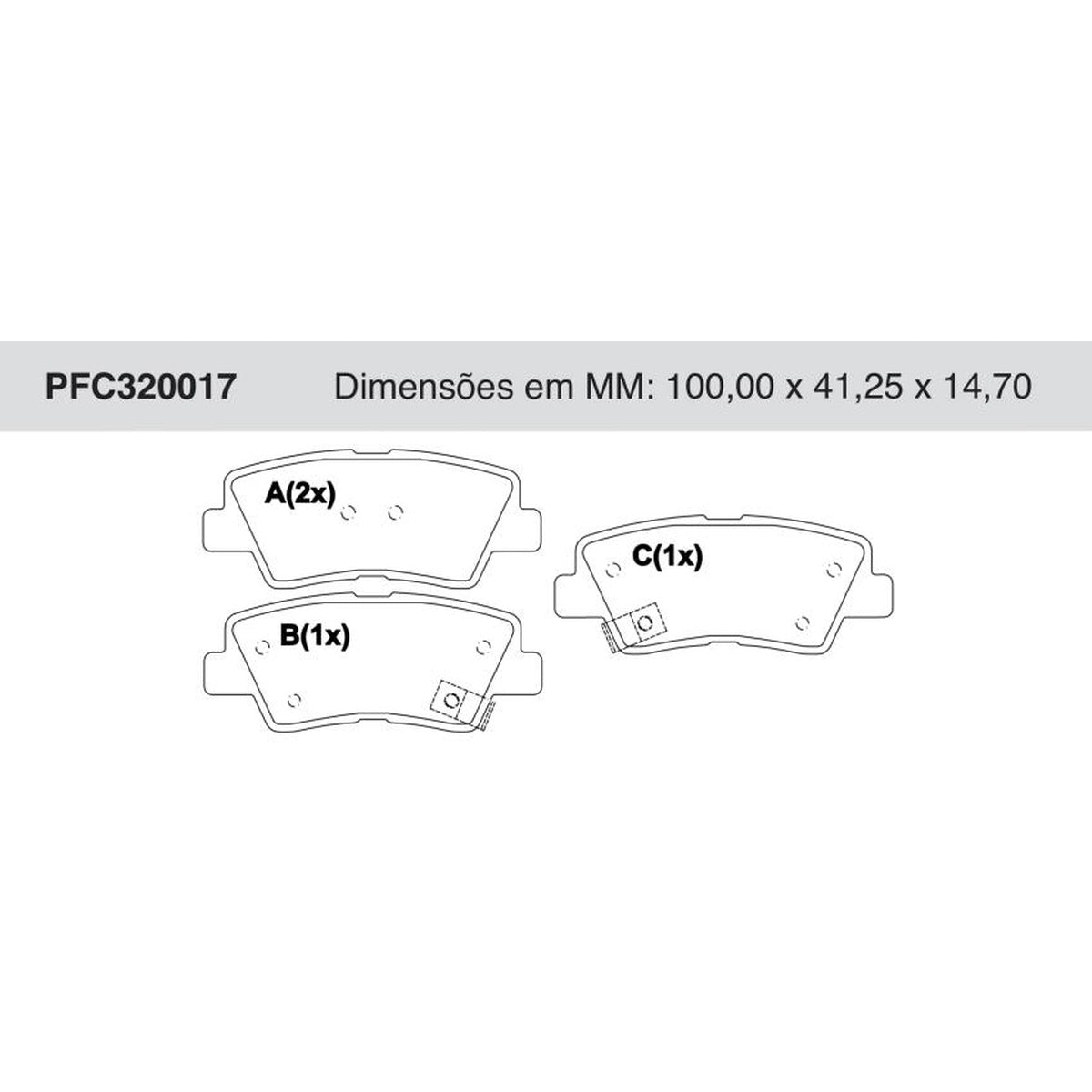 Jogo De Pastilha De Freio Traseira - Cofap - PFC320017 - (1)