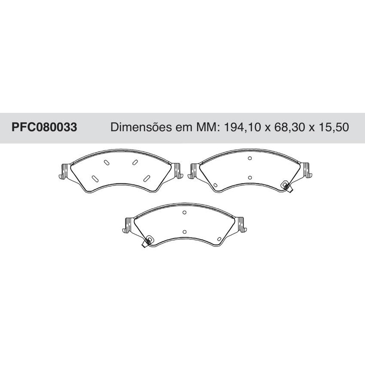 Jogo De Pastilha De Freio Dianteira Ford Ranger - Cofap - PFC080033 - (1)