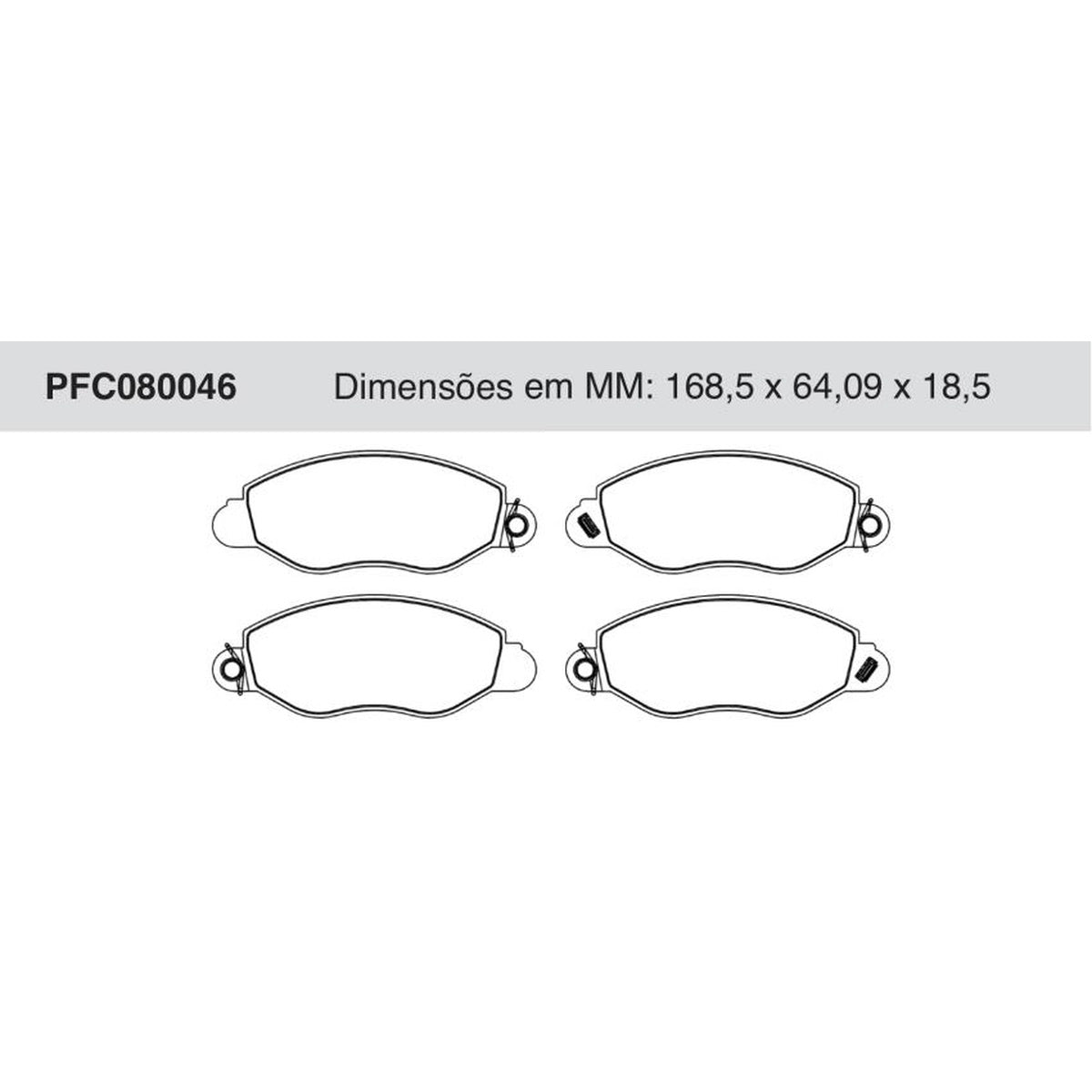 Jogo De Pastilha De Freio Dianteira - Cofap - PFC080046 - (1)