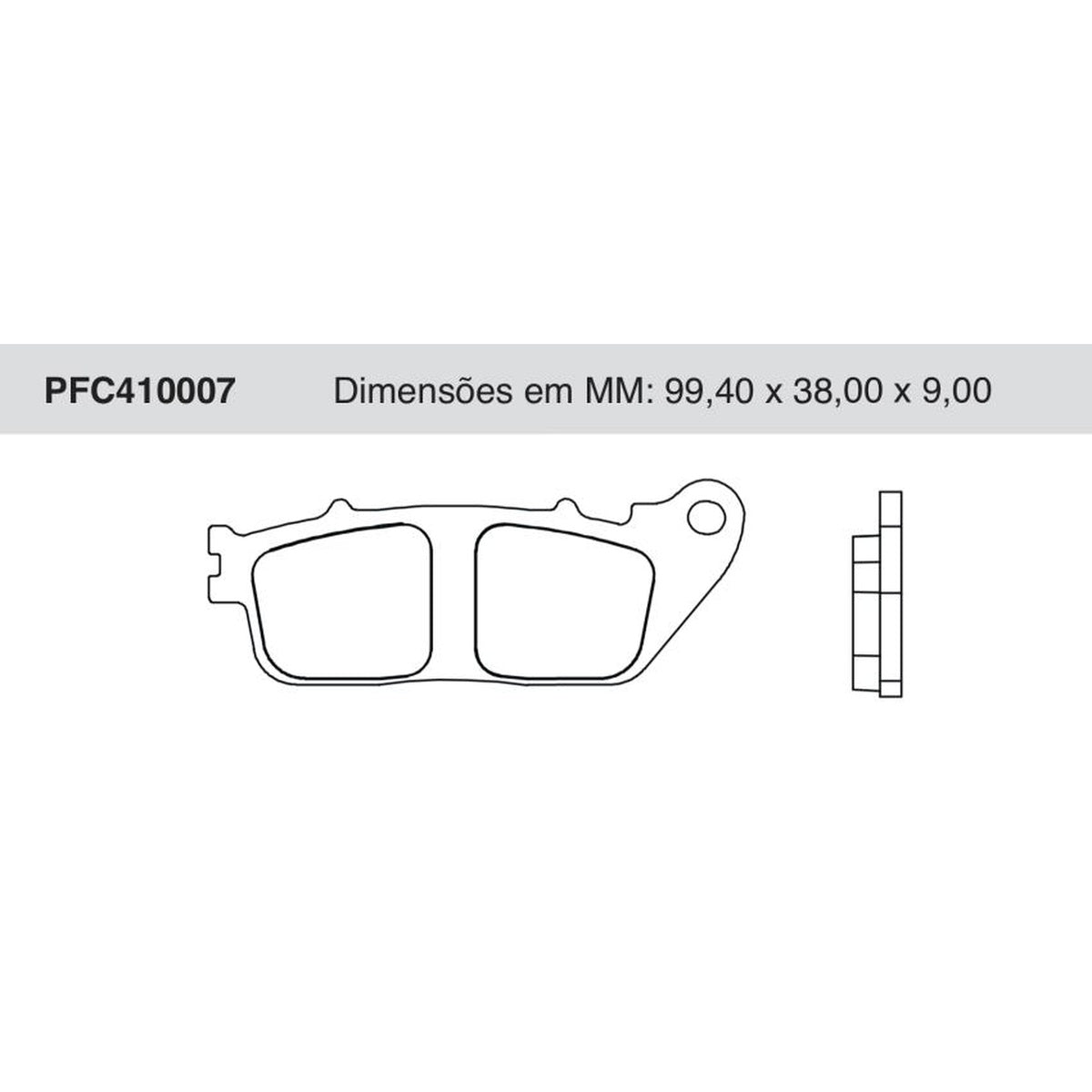 Jogo de Pastilha de Freio Traseira para Honda CB 1000R - Cofap - PFC410007 - (1)
