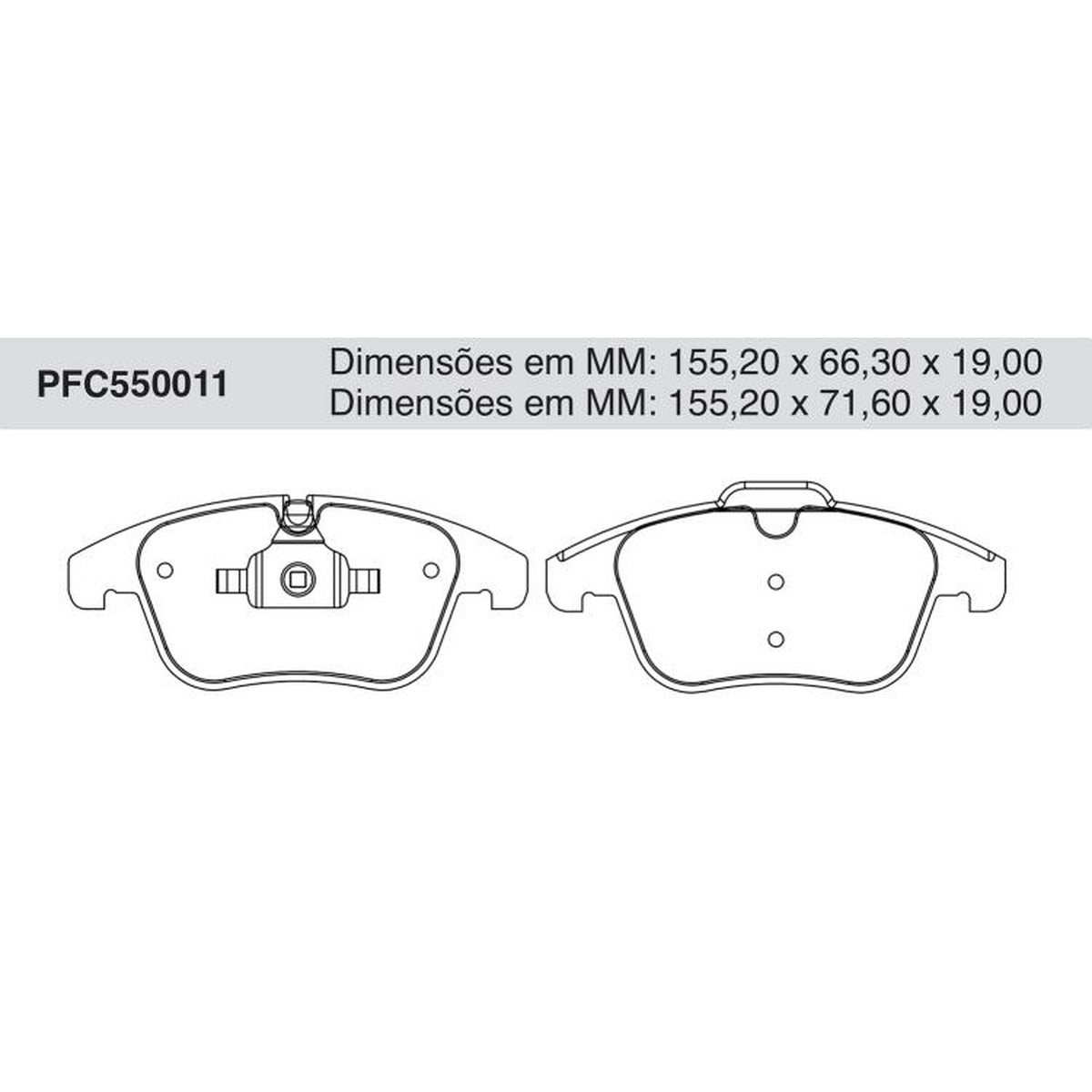 Jogo De Pastilha De Freio Dianteira - Cofap - PFC550011 - (1)