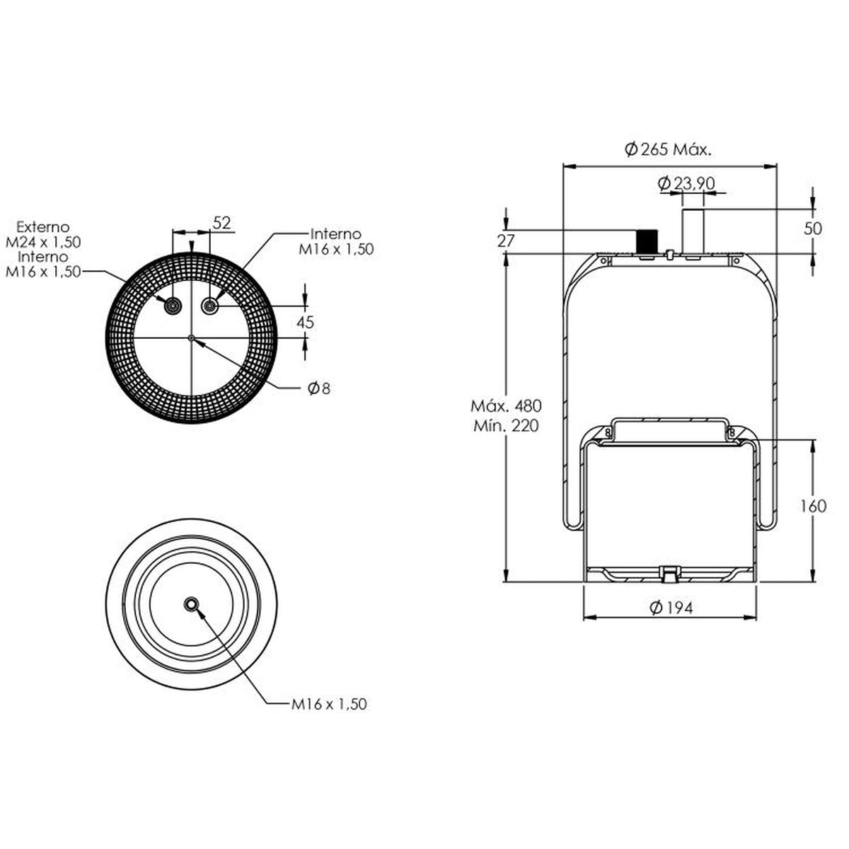Mola Pneumática para Eixo de Tração com Sensor - Cofap - MPC02303 - (1)