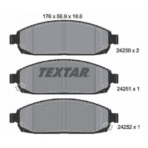 Pastilha de Freio para Jeep Commander e Grand Cherokee - Textar - 2425001 - (2)