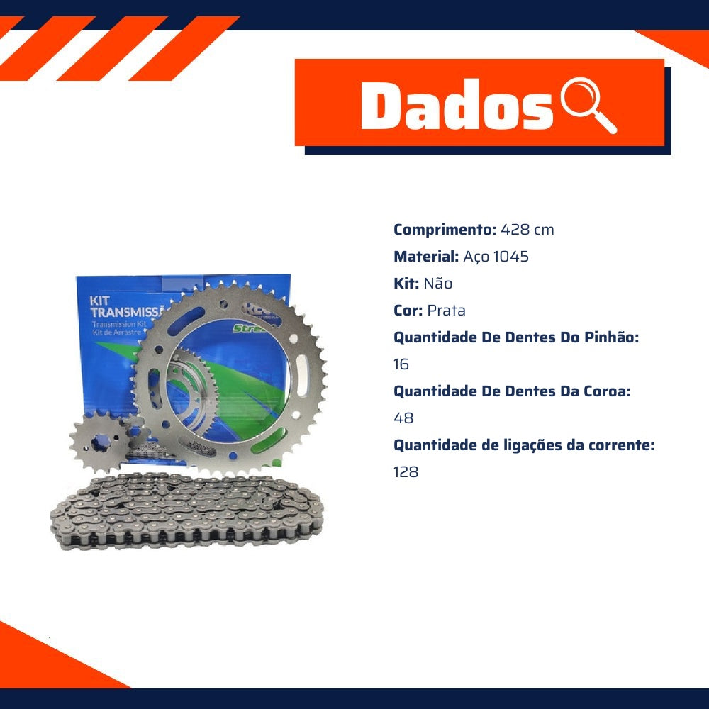 Kit Transmissão para Honda NXR 160 BROS e XRE 190 - Cobreq - 0003-KR - (3)