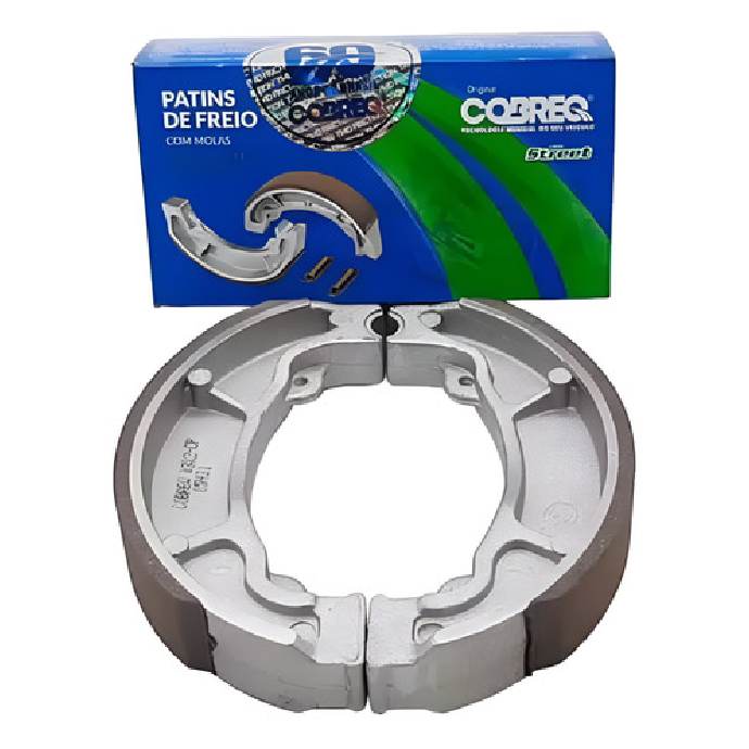 Sapata de Freio Traseira para Honda CB 400 e CB 450 - Cobreq - 0309-CP - (1)