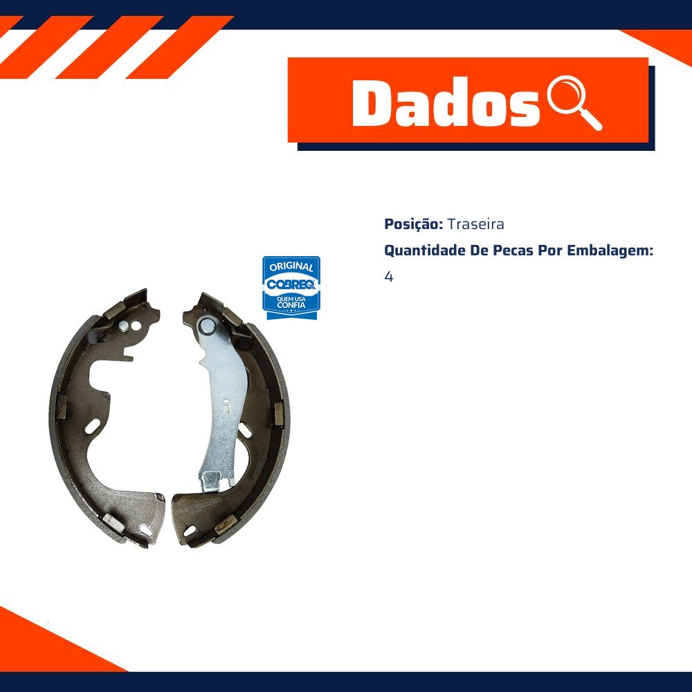 Sapata de Freio Traseira para Fiat Toro - Cobreq - 2829-CPA - (2)