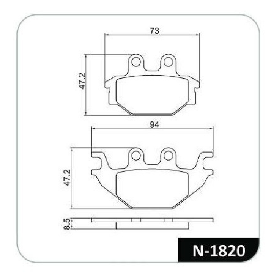 Pastilha de Freio Traseira - Cobreq - N-1820 - (2)