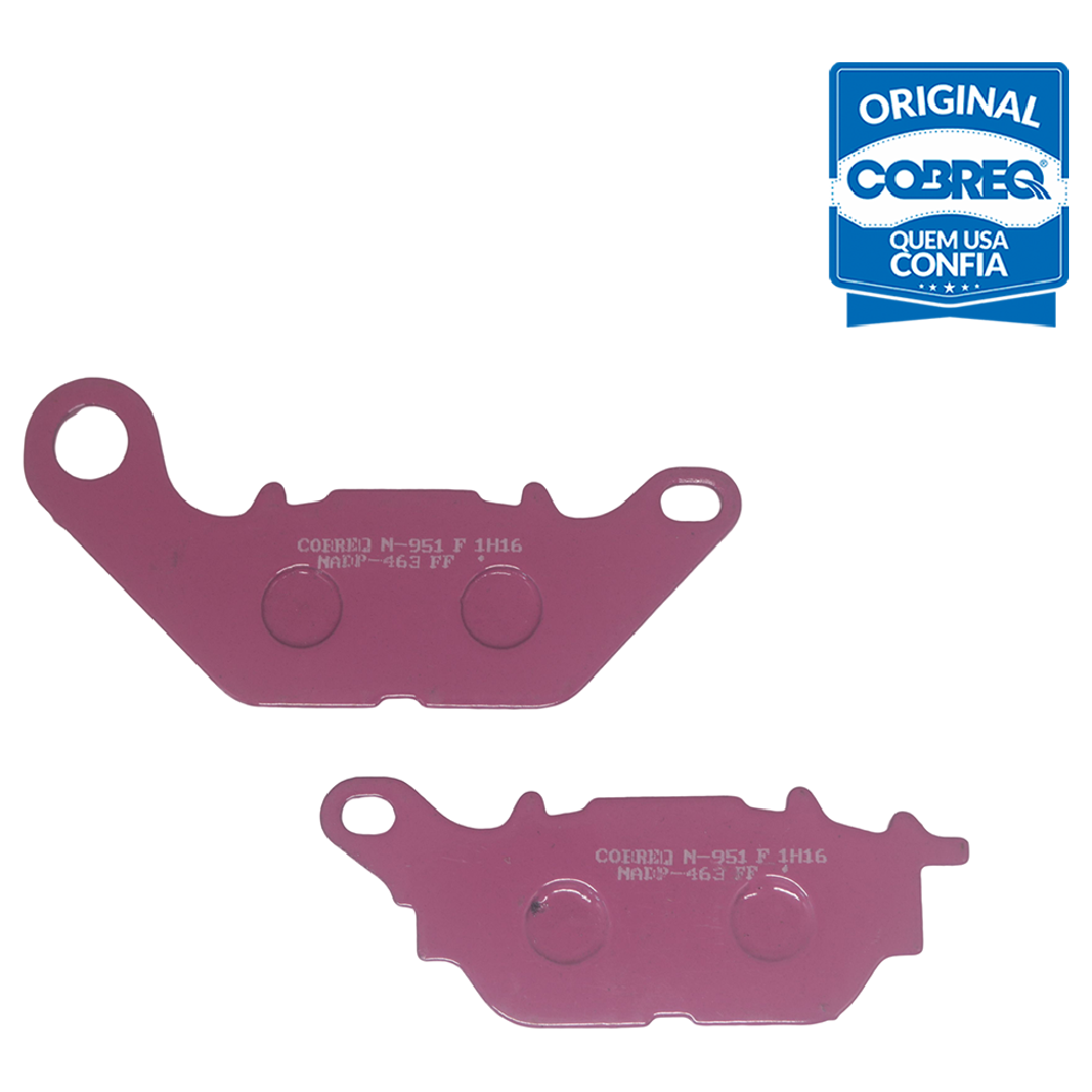 Pastilha de Freio Dianteira para Yamaha Crypton T115 e YS 150 FAZER - Cobreq - N-951F - (1)