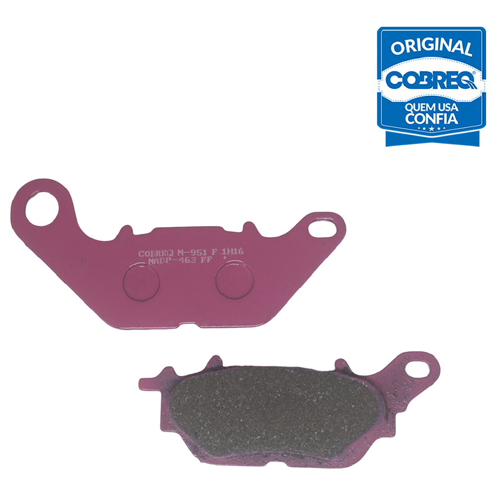 Pastilha de Freio Dianteira para Yamaha Crypton T115 e YS 150 FAZER - Cobreq - N-951F - (2)