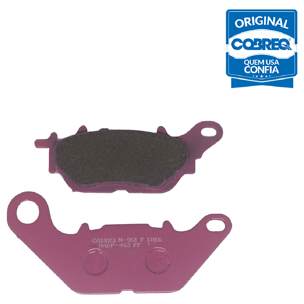 Pastilha de Freio Dianteira para Yamaha Crypton T115 e YS 150 FAZER - Cobreq - N-951F - (5)