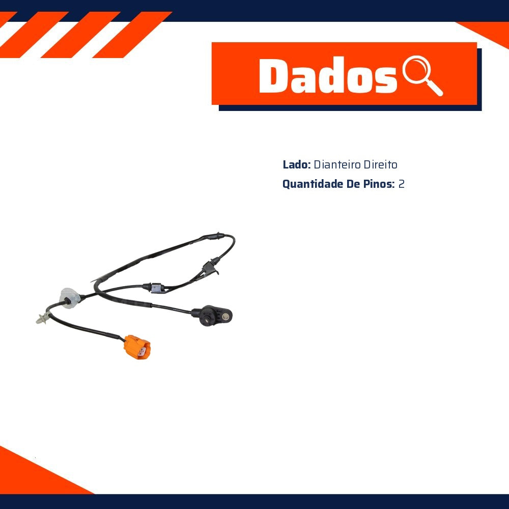 Sensor do ABS Dianteiro Direito para Honda Civic - E-Klass - ESA220 - (5)