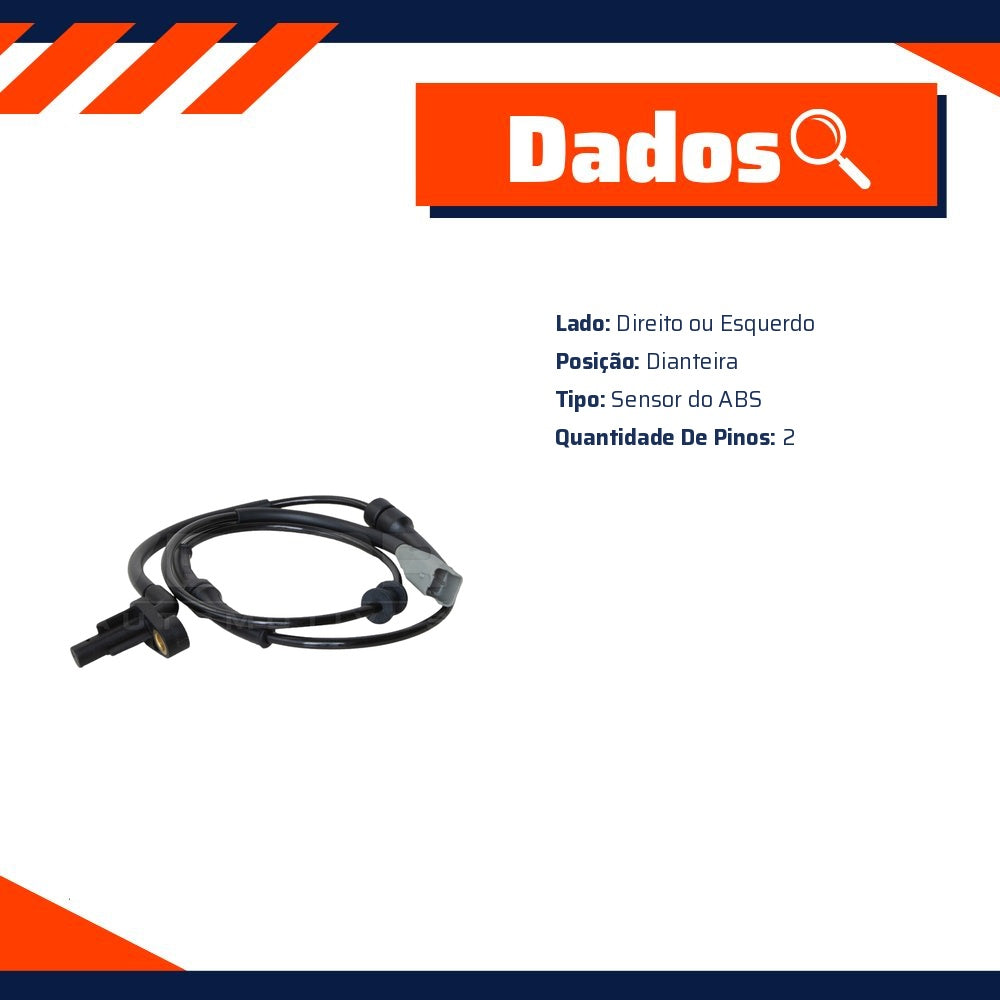 Sensor do ABS Dianteiro para Citroen Xsara Picasso - E-Klass - ESA216 - (5)