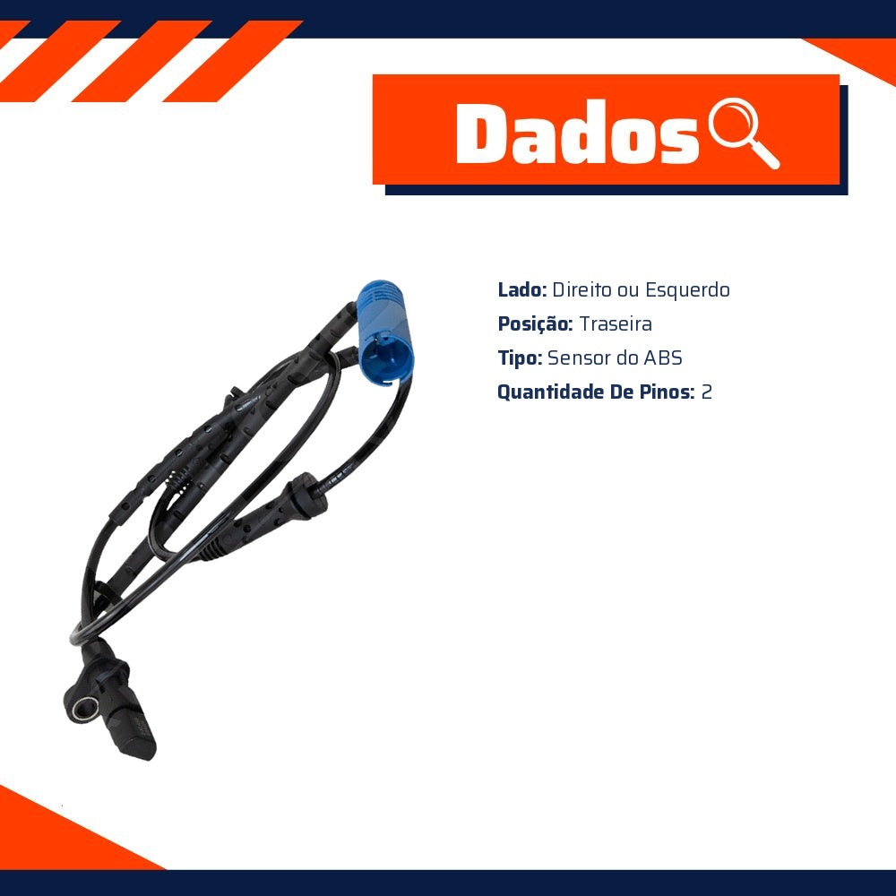 Sensor do ABS Traseiro para BMW 540i - E-Klass - ESA224 - (9)