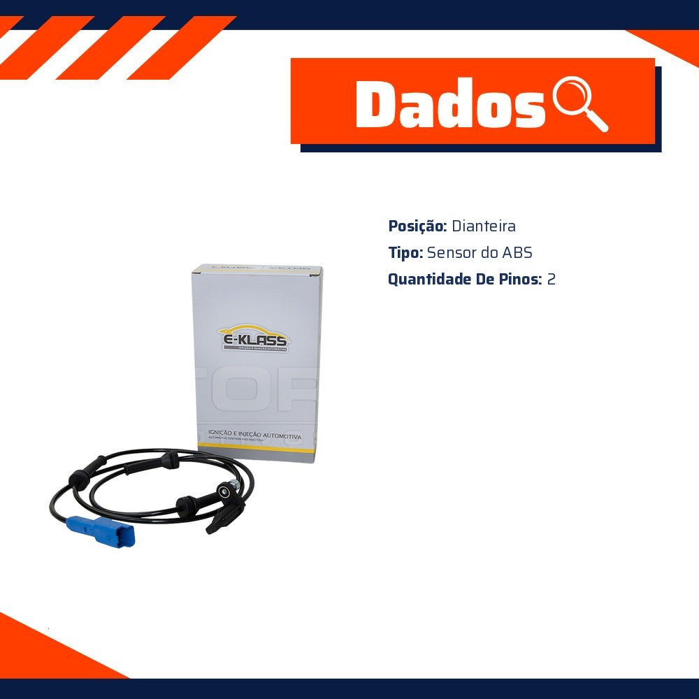 Sensor do ABS Dianteiro para Citroen C5 e Peugeot 407 - E-Klass - ESA251 - (5)
