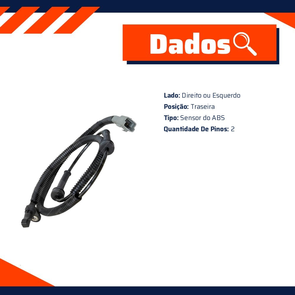 Sensor do ABS Traseiro para Citroen C8 - E-Klass - ESA258 - (6)