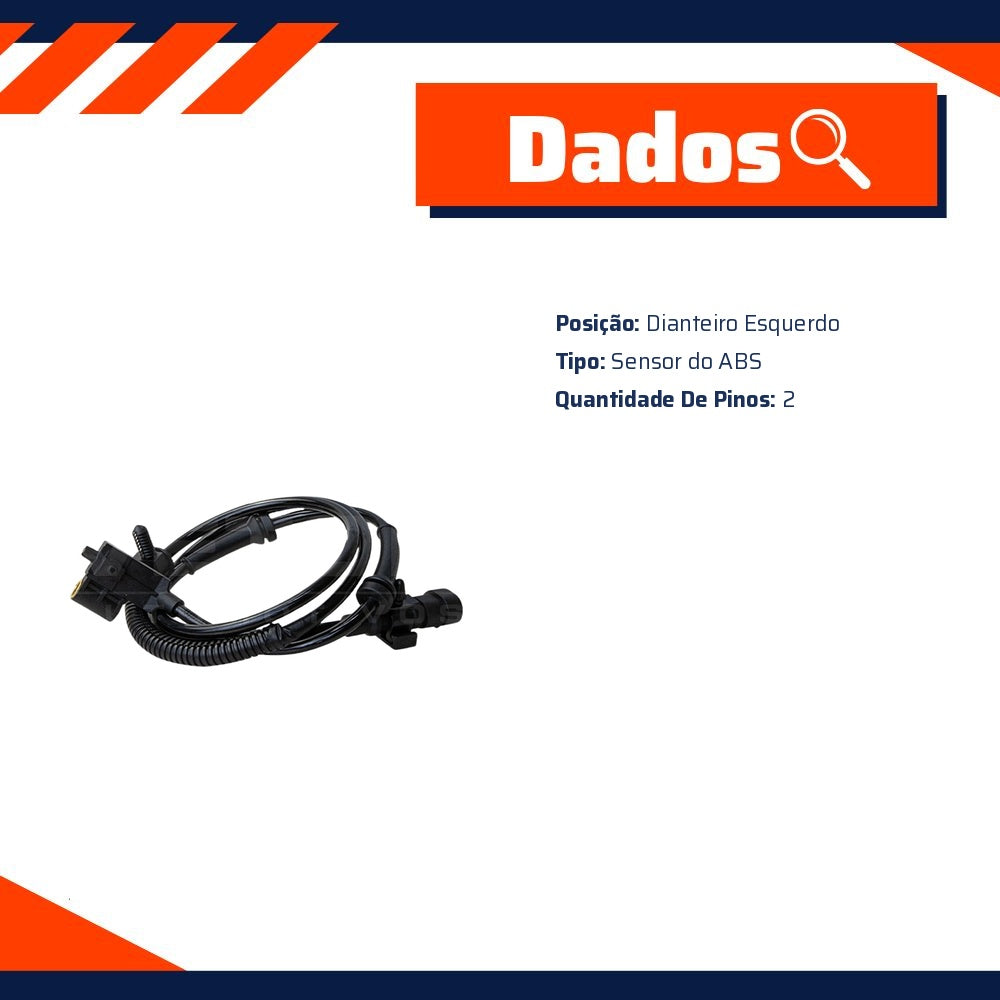 Sensor do ABS Dianteiro Esquerdo para Jeep Grand Cherokee - E-Klass - ESA263 - (5)
