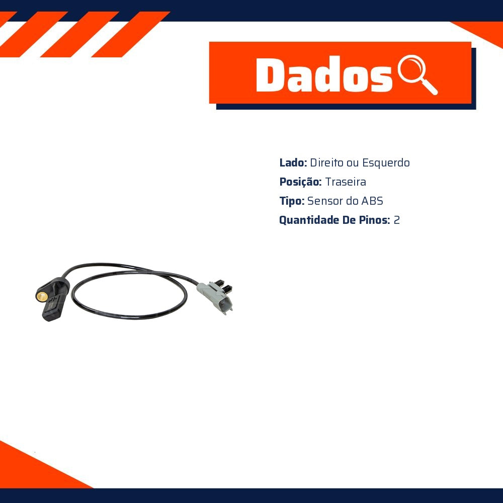 Sensor do ABS Traseiro para Jeep Cherokee e Commander - E-Klass - ESA283 - (5)