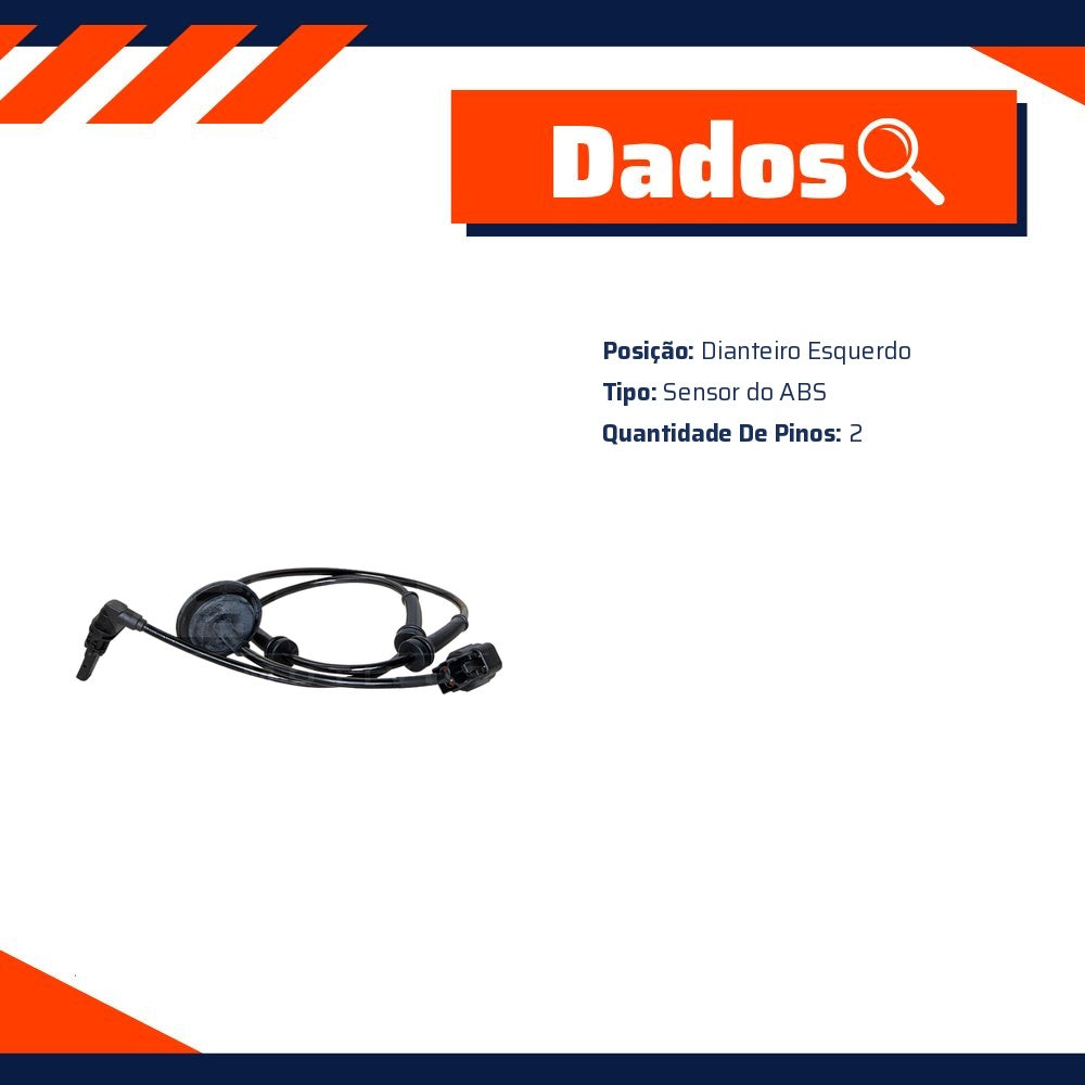 Sensor do ABS Dianteiro Esquerdo para Chery Cielo - E-Klass - ESA289 - (5)
