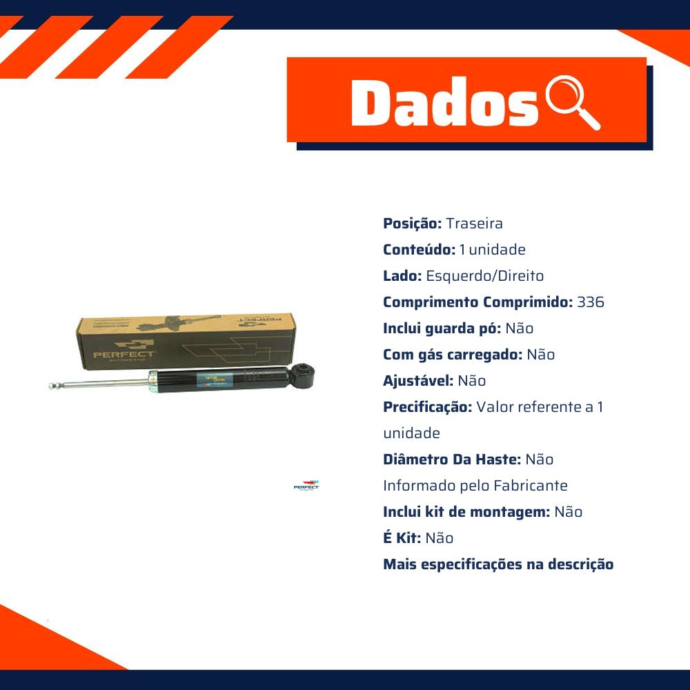 Amortecedor Traseiro Direito ou Esquerdo da Suspensão para Peugeot 208 - Perfect - AMD0528 - (3)