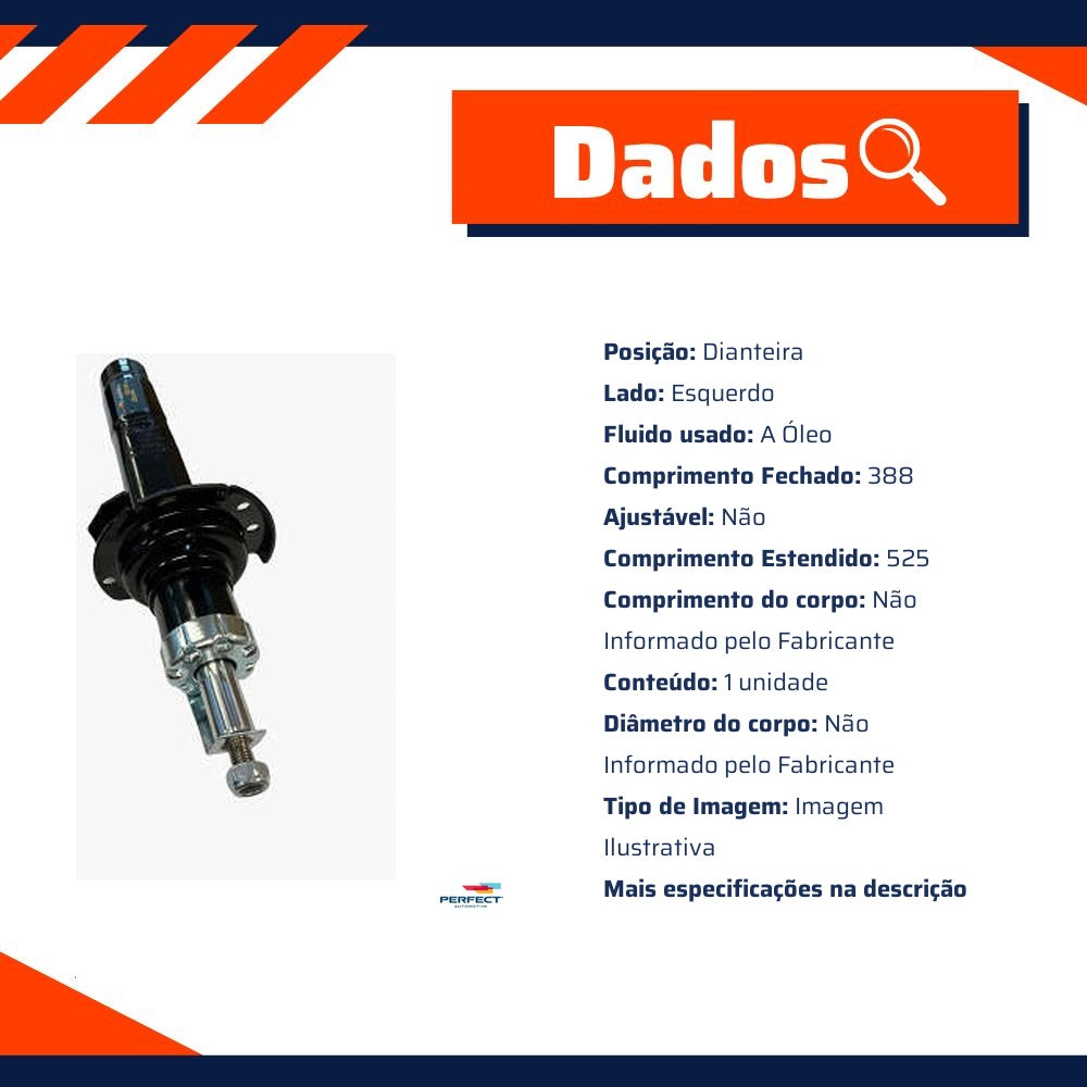 Amortecedor Dianteiro Esquerdo da Suspensão - Perfect - AMD1503 - (2)