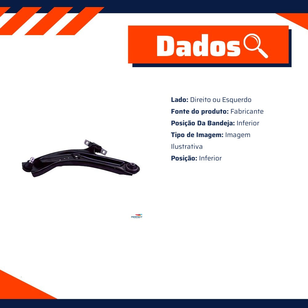 Bandeja Inferior Direita para Nissan X-TRAIL - Perfect - BDJ3316 - (2)