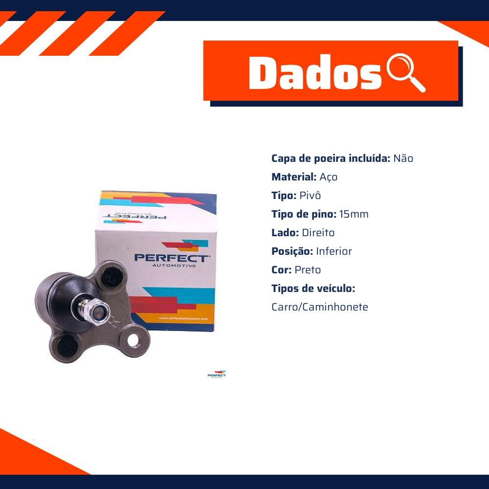 Pivô de Suspensão Inferior para Hyundai Elantra - Perfect - PVI2114 - (2)