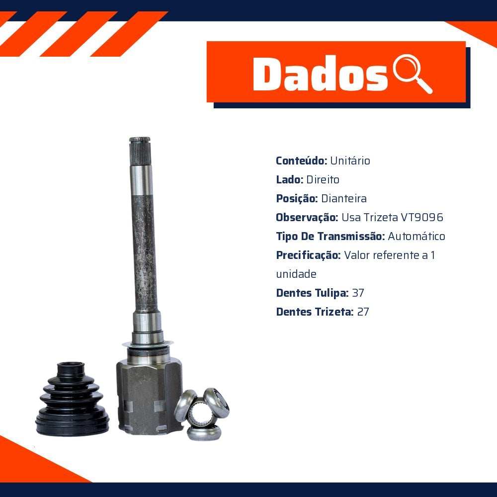 Tulipa Direita para JEEP Cherokee - Vetor - VT5706 - (5)