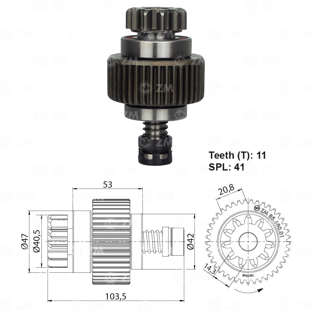 Impulsor de Partida - ZM - 8568001 - (1)