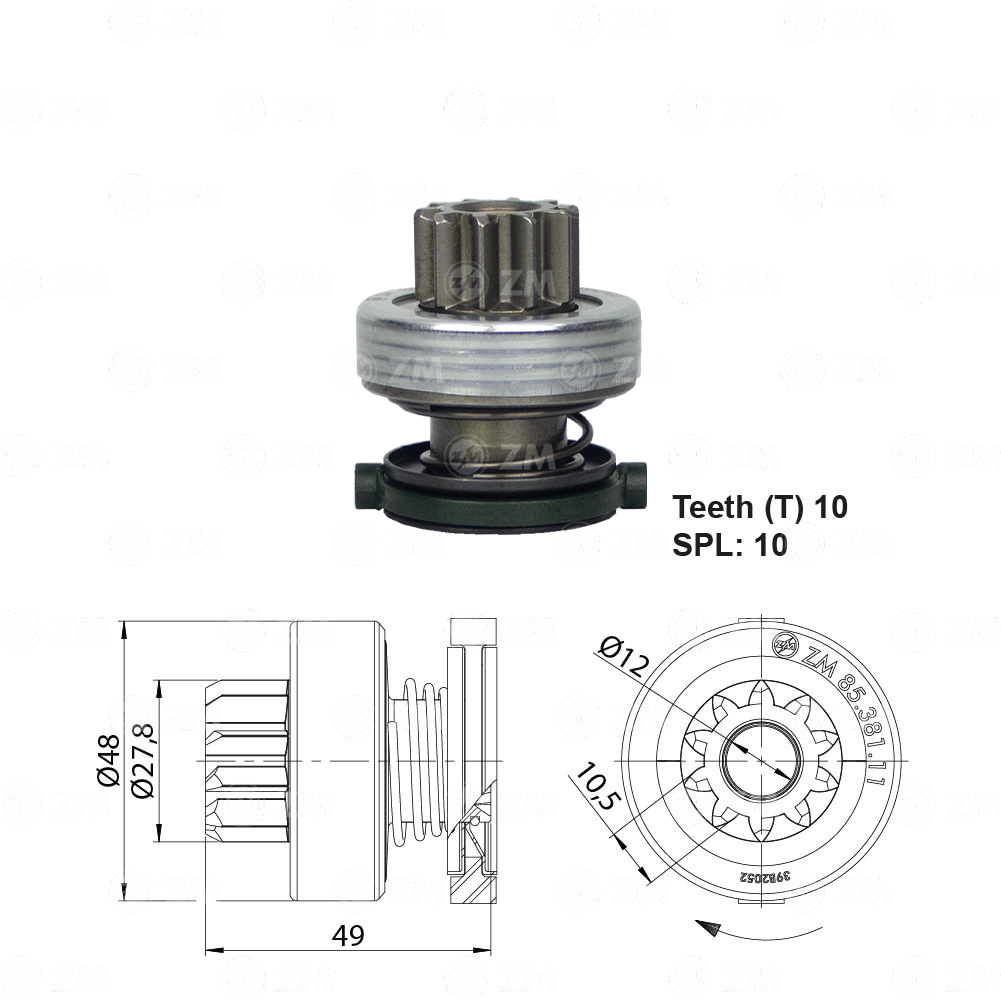 Impulsor de Partida - ZM - 8538111 - (1)