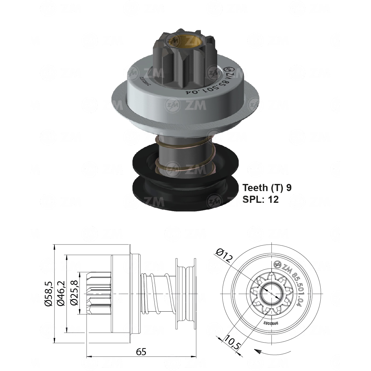 Impulsor de Partida - ZM - 8550104 - (1)