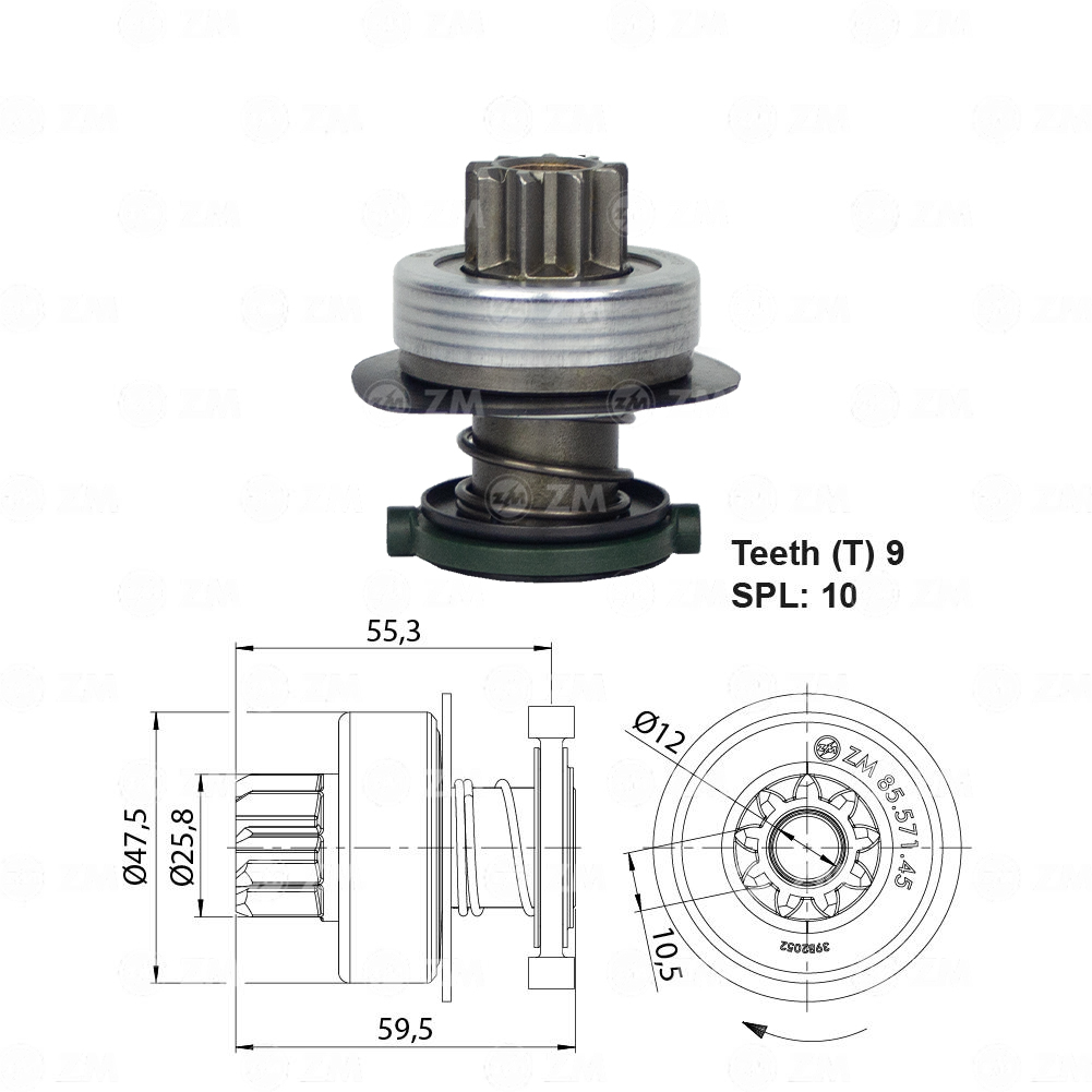 Impulsor de Partida - ZM - 8557145 - (1)