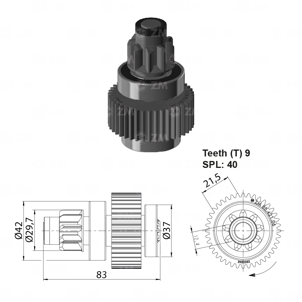 Impulsor de Partida - ZM - 8542106 - (1)