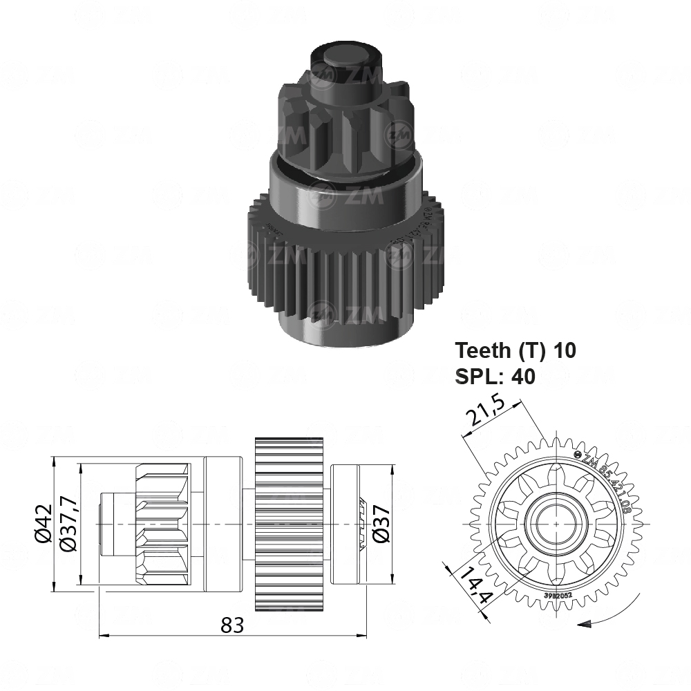 Impulsor de Partida - ZM - 8542108 - (1)