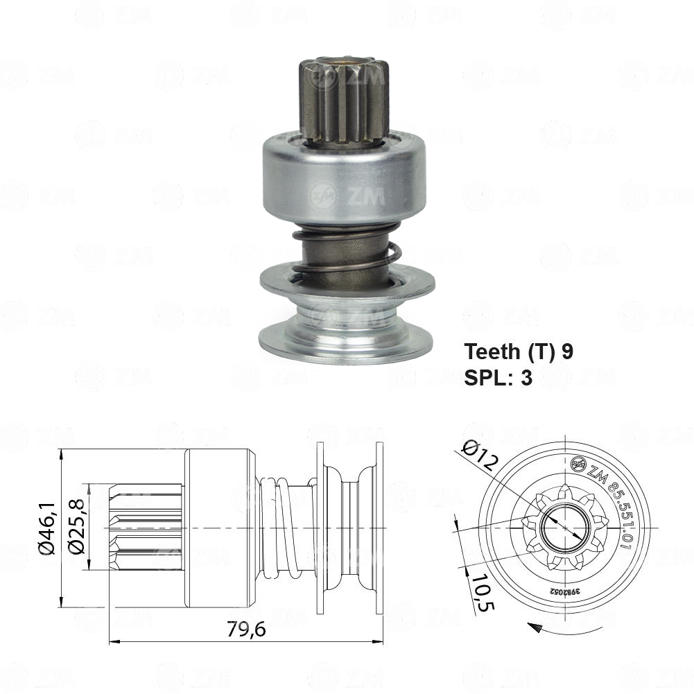 Impulsor de Partida - ZM - 8555101 - (1)