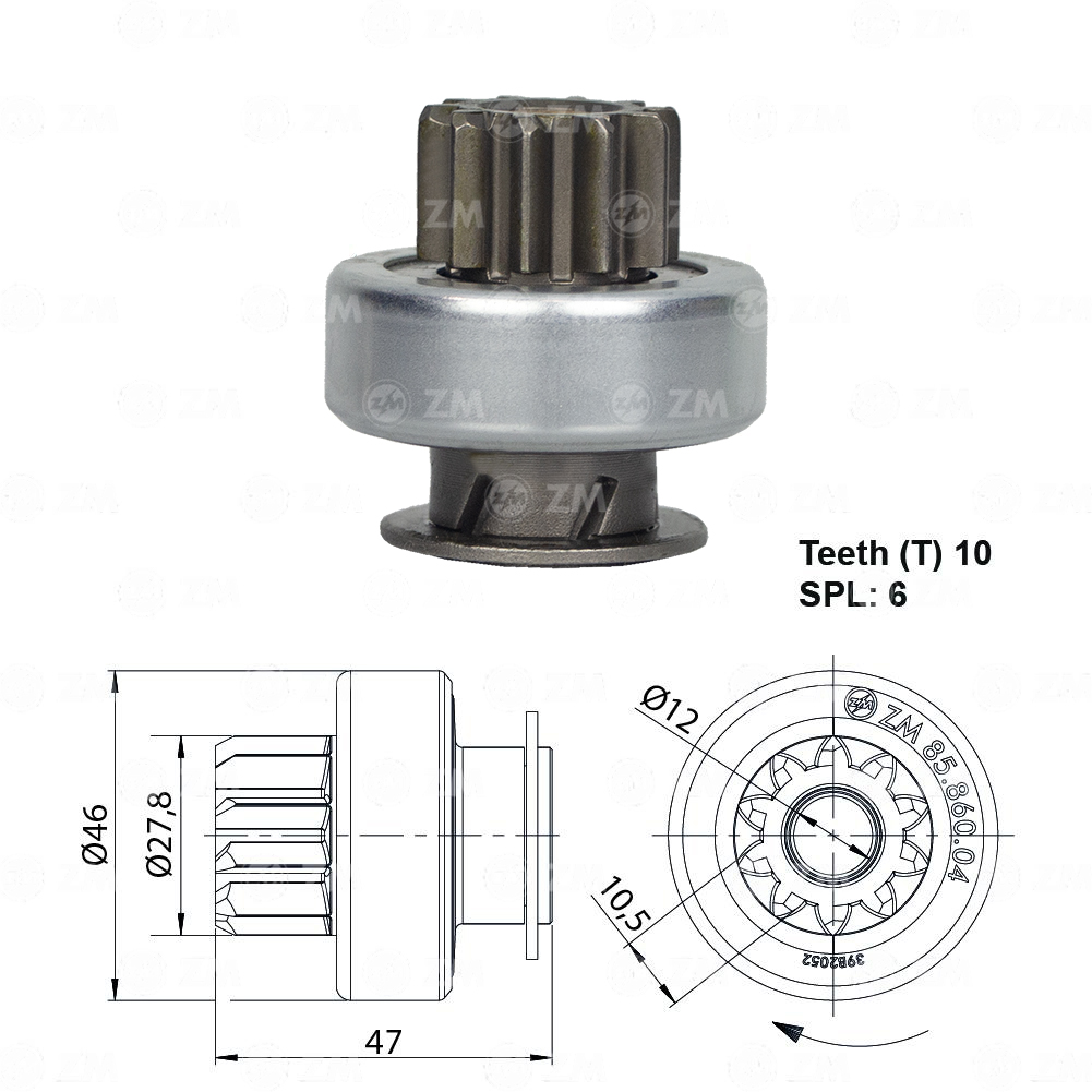 Impulsor de Partida - ZM - 8586004 - (1)