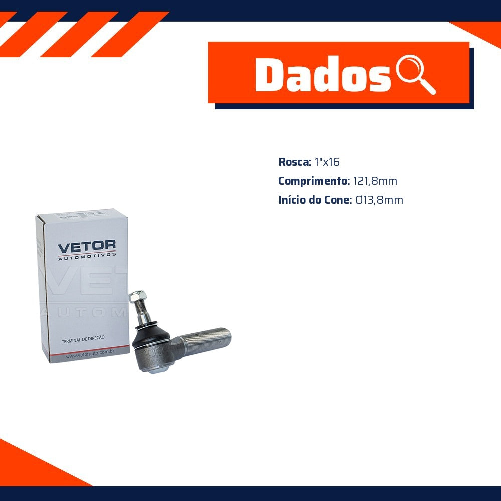 Terminal de Direção para Troller T4 - Vetor - VTD192 - (5)