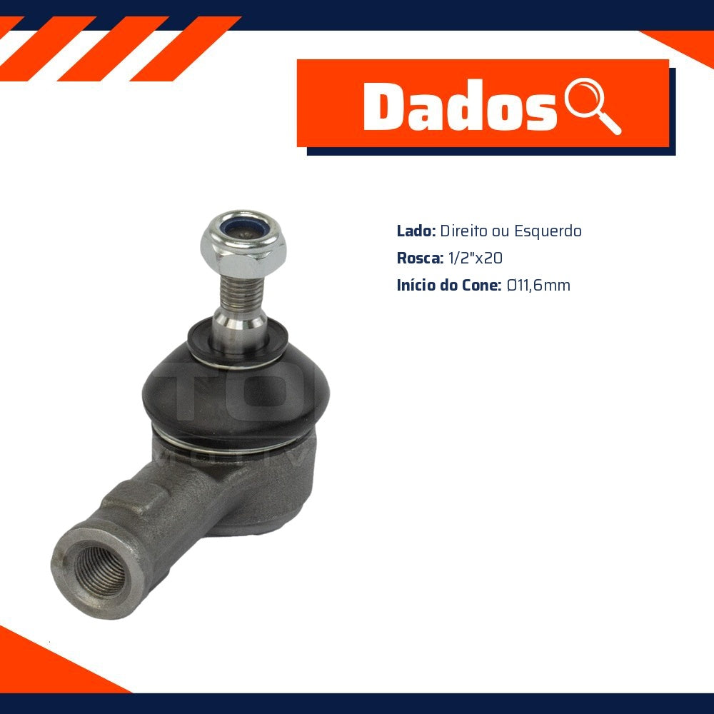 Terminal de Direção Direito para Ford Fiesta e Ka - Vetor - VTD040 - (5)