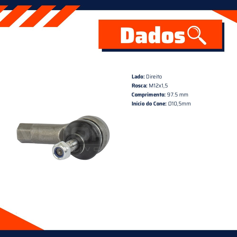 Terminal de Direção Direito para Chevrolet Corsa e Tigra - Vetor - VTD080 - (5)