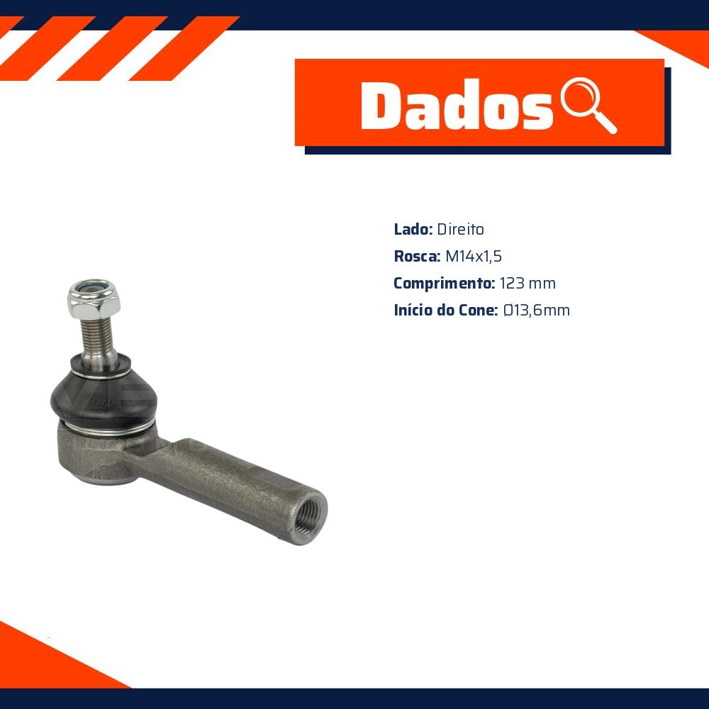 Terminal de Direção Direito para Honda CR-V - Vetor - VTD098 - (5)