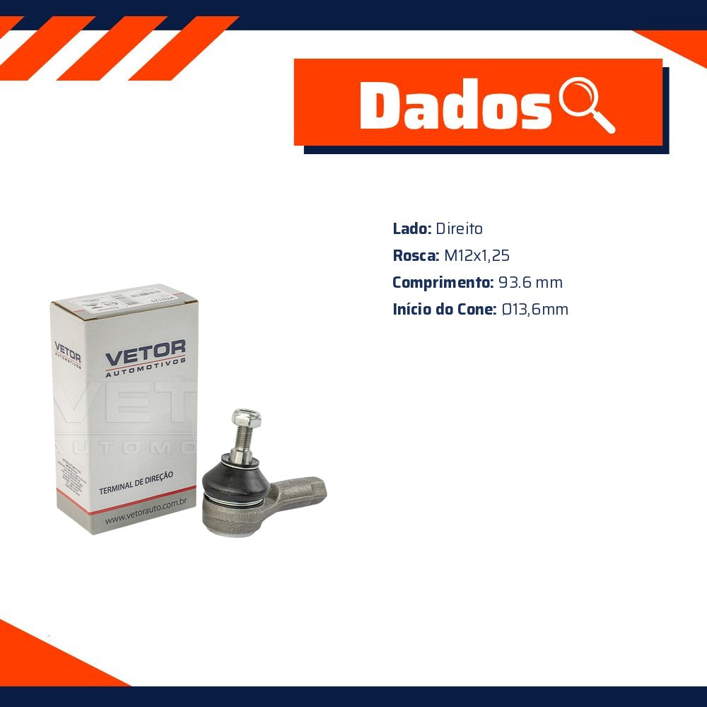 Terminal de Direção Direito para KIA Picanto - Vetor - VTD125 - (5)