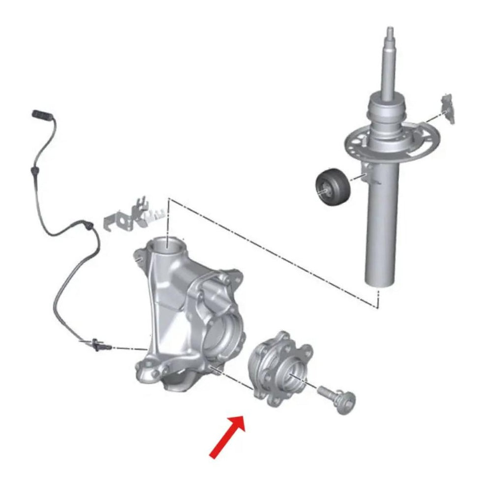 Cubo de Roda para BMW 320i - Vetor - B0268 - (7)