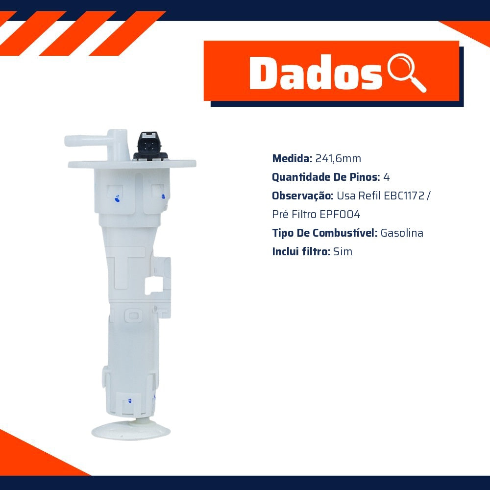 Bomba de Combustível Completa para Dafra Citycom 300I - E-Klass - EBC1171 - (5)