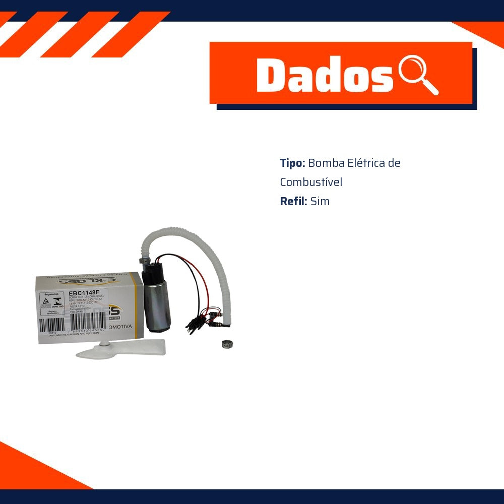Bomba Eletrica de Combustivel para Ford Fiesta e Ka - E-Klass - EBC1148F - (5)