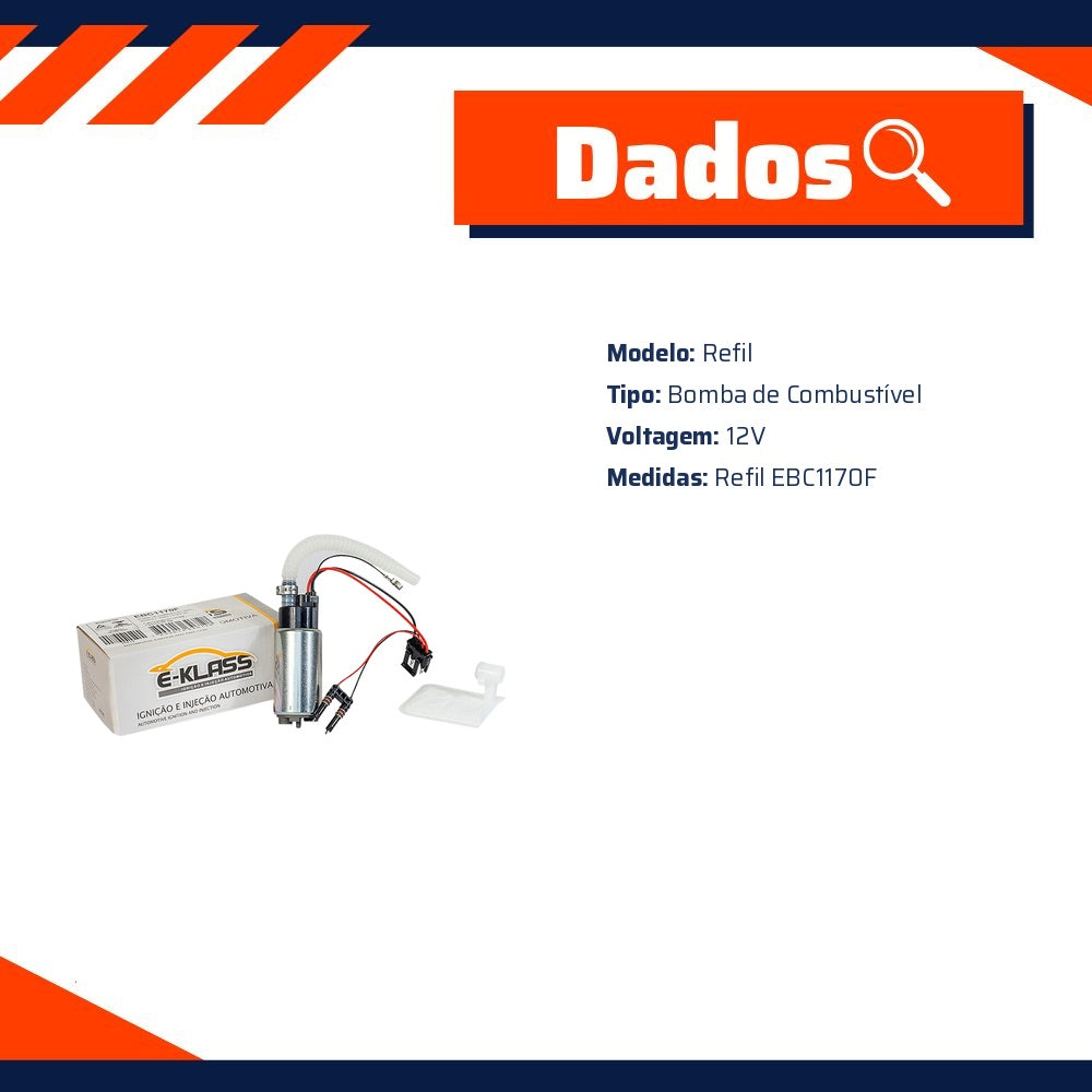 Bomba de Combustível Refil para Renault Kwid - E-Klass - EBC1170F - (5)